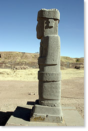 Estatua de la civilizacion Tiwanaku.