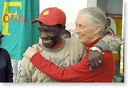 Mandla Mentoor and Jane Goodall. Photo by Nic Paget-Clarke.