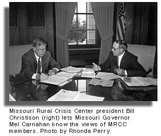 MRCC President Bill Christison and Missouri Governor Mel Carnahan