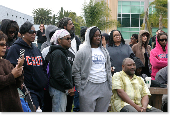 Demanding Justice for Trayvon Martin. On Sunday, March 25, 2012, several community groups came together in the City Heights neighborhood of San Diego to hold a rally to: Stand Up For Trayvon Martin. Photo by Nic Paget-Clarke.