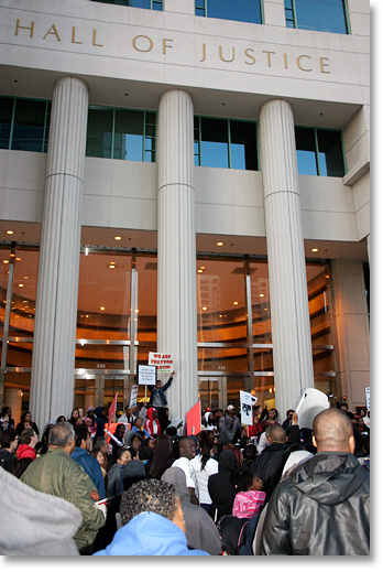 Demanding Justice for Trayvon Martin. On Monday, March 26, 2012, 500 people demanded justice for Trayvon Martin in front of the Federal Hall of Justice building in downtown San Diego. Photo by Nic Paget-Clarke. 