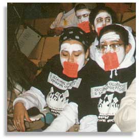 Students during a UCSA protest in support of affirmative action, January 1996. Photo: UCSA.