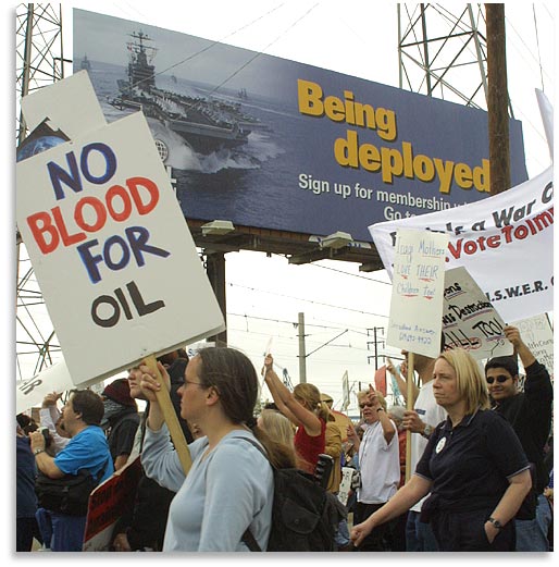 San Diego march against war on Iraq.