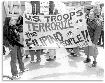  “CHRP”. 4-20-02 March and Rally Against the War. San Francisco.
