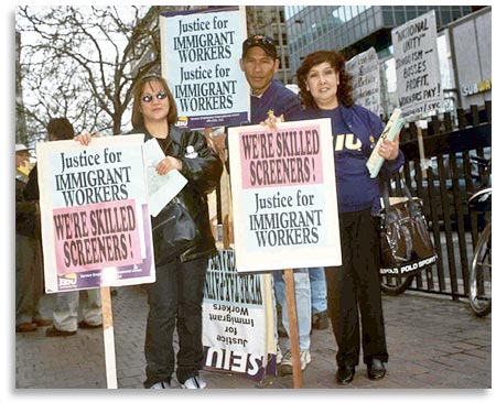 “Filipino Airport Screeners”. Airport Screeners and Anti War March and Rally.  March 2002. Oakland