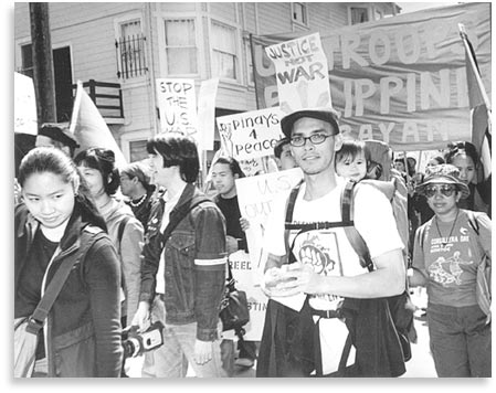 “Asian War Resisters”. 4-20-02 March and Rally Against the War. San Francisco.