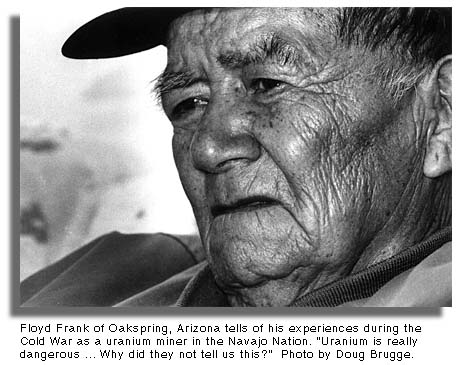 Floyd Frank, Navajo uranium miner - Photo by Doug Brugge