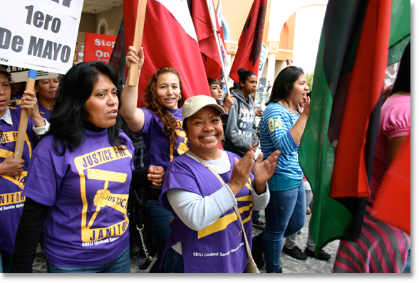 May Day 2012, San Diego, California. -- Justice for Janitors. Photo by Nic Paget-Clarke.