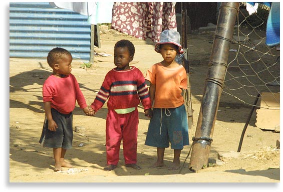 Children in the Alexandra township. South Africa.