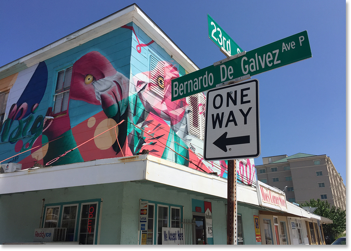 Bernardo de Galvez Ave., Galveston, Texas. Photo by Nic Paget-Clarke.