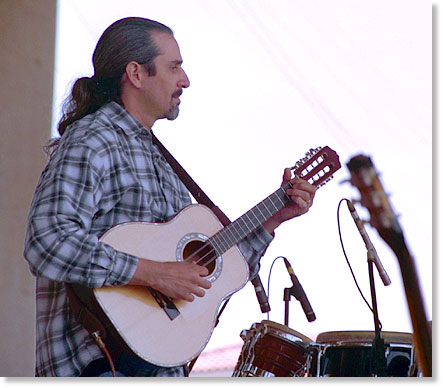 Chris Gonzalez Clarke performing with Los Otros in San Diego. Photo by Nic Paget-Clarke.