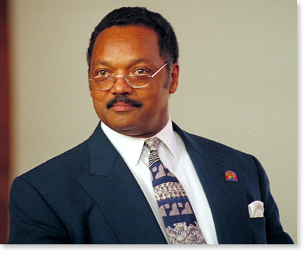 Rev. Jesse Jackson in San Diego, speaking in defense of affirmative action. Photo by Nic Paget-Clarke.