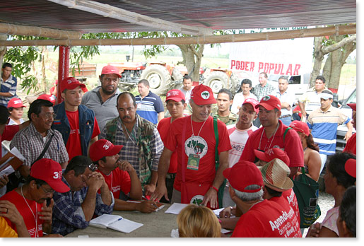 The MST visits cooperative in Venezuela.