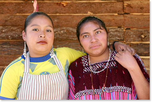 Gloriadalva Diaz Hernandez (former CIDECI student and now teacher) and Josefina Gomez Perez. CIDECI (Centro Indígena de Capacitación Integral) in San Cristobal de Lasas Casas, Chiapas, Mexico. Photo by Nic Paget-Clarke.