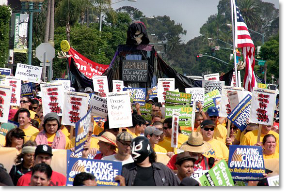 Saturday, September 22, 2012, San Diego, California. -- San Diego's Largest Ever Rally Against WalMart. Photo by Nic Paget-Clarke.