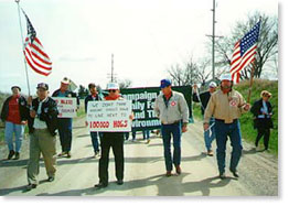 "Journey for Justice March" in Rhodes, Iowa..
