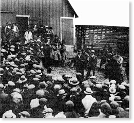 1933 farm auction protest near Denison, Iowa