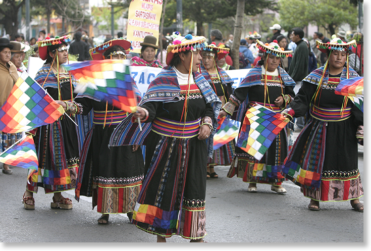 Woman march for education, to read and to write, La Paz, Bolivia, 2006.